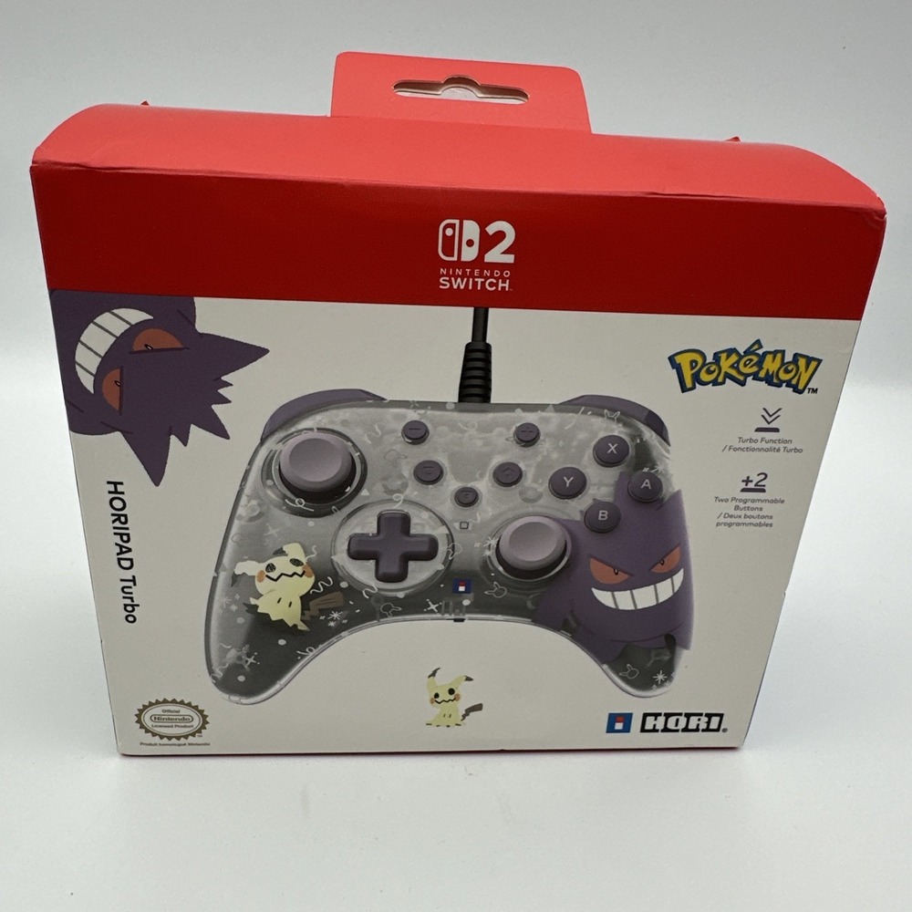 HORI HORIPAD Turbo (Gengar & Mimikyu) for‎ Nintendo Switch 2 Open Box